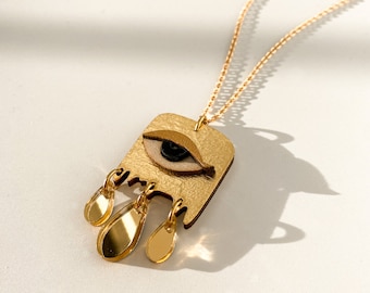 Oracle Necklace, Gold Eye Jewellery