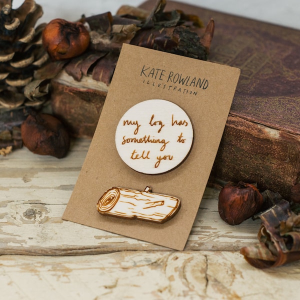 Twin Peaks Brooches - 'Log Lady'