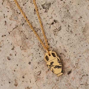 Tiny Amphora Charm Necklace