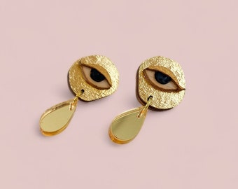Oracle Gold Stud Earrings