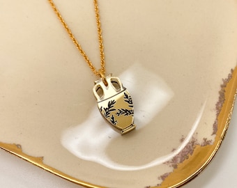 Tiny Amphora Charm Necklace