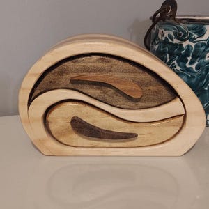 Handcrafted Bandsaw  2 Drawer Jewelry Ring Trinket Box