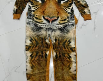 Mono enterizo con capucha y estampado completo Tiger Power