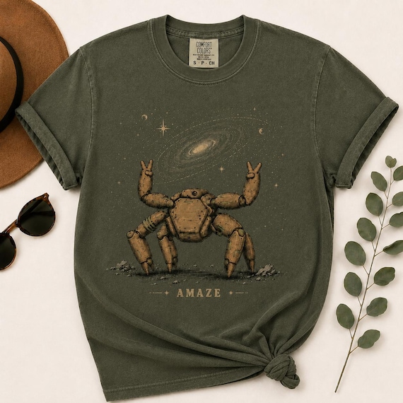 Amaze Rocky Alien Shirt, Funny Sci-Fi Space Robot Tee, Comfort Colors® Graphic T-Shirt, Project Hail Mary Inspired Gift