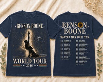 Benson Boone Wanted Man Tour 2026 Shirt, Comfort Colors Front & Back Tee, Vintage Concert Shirt, Music Fan Gift, Fast Shipping