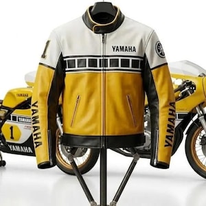Yellow ferrari racing leather jacket - Etsy 日本