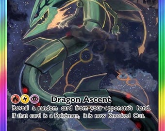 Mega Rayquaza Ex niestandardowa karta holograficzna