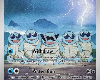 Squirtle Squad spersonalizowana karta holograficzna