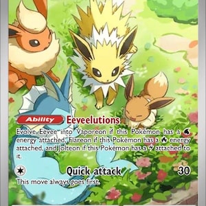 Eevee custom Pokemon card holografic