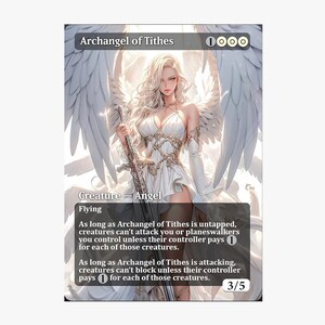 Archangel of Tithes mtg magic card fullart holographic custom holo