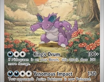 Nidoking spersonalizowana karta holograficzna