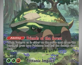 Torterra Ex spersonalizowana karta holograficzna