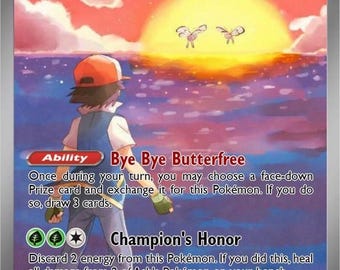 Karta holograficzna Ash's Butterfree Ex