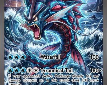 Mega Gyarados Ex niestandardowa karta holograficzna