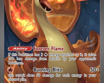 Mega Charizard Y Ex niestandardowa karta holograficzna