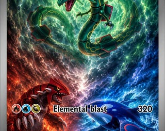 Rayquaza Ex spersonalizowana karta holograficzna