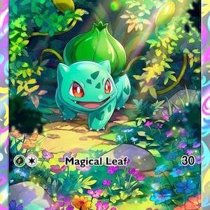 Bulbasaur custom card holographic