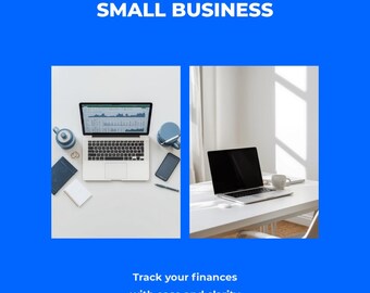 Foglio di calcolo Excel per il monitoraggio delle finanze delle piccole imprese / Dashboard di profitti e perdite / Modello di budget del flusso di cassa / Download immediato