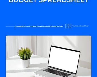 Foglio di calcolo definitivo per la gestione del budget / Excel, Fogli Google / Pianificatore mensile, strumento di monitoraggio dei debiti (download digitale)