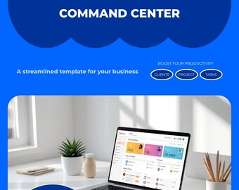 Centro di comando per piccole imprese / Modello Notion / Monitoraggio clienti / Calendario dei contenuti / Registro entrate e uscite