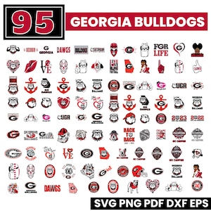 Paquete de SVG de los Bulldogs, fútbol americano de Georgia, universidad de Georgia, paquete de SVG, imprimible, Cricut, baloncesto universitario, descarga, universidad