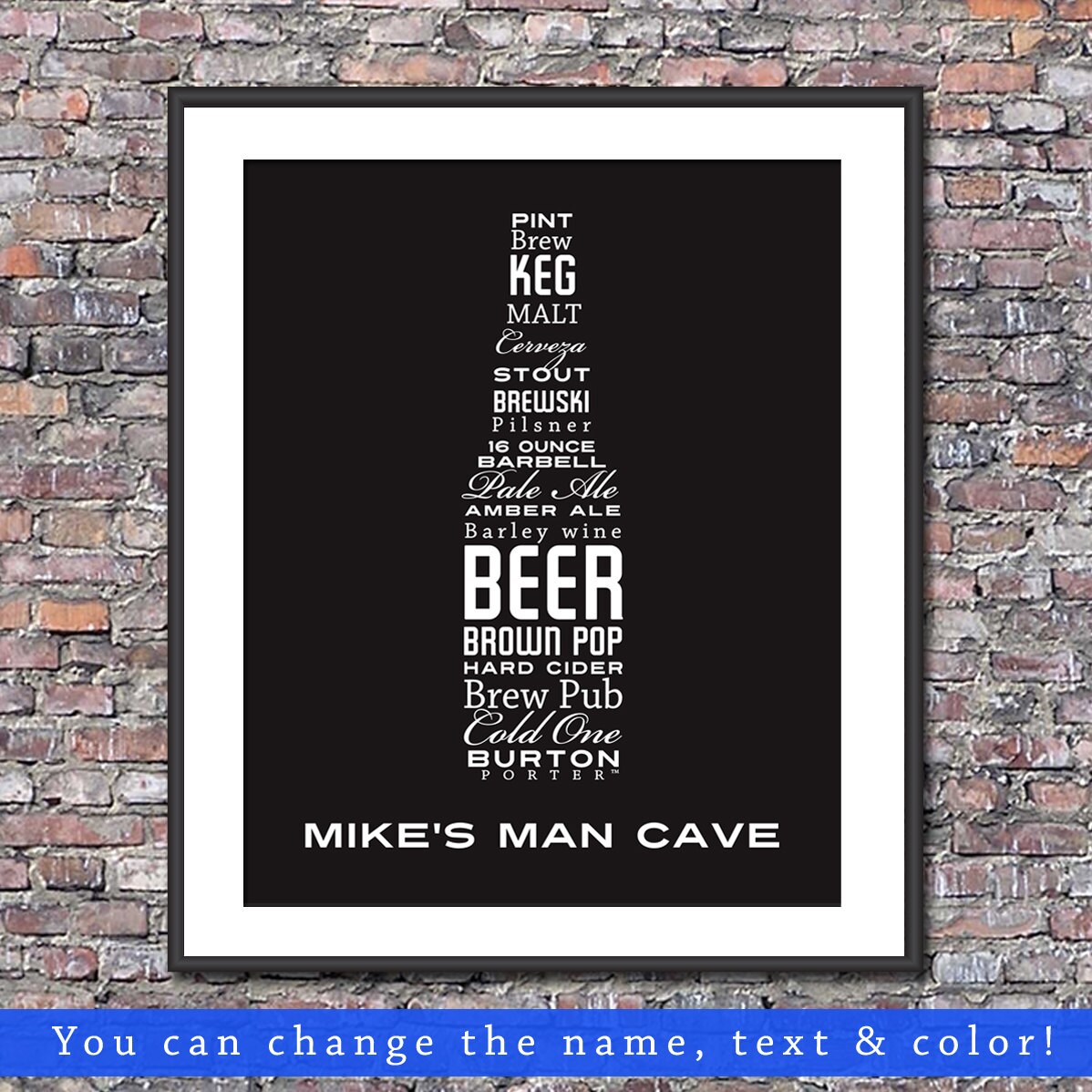 Man Cave Beer Lover Custom Digital Art File Etsy