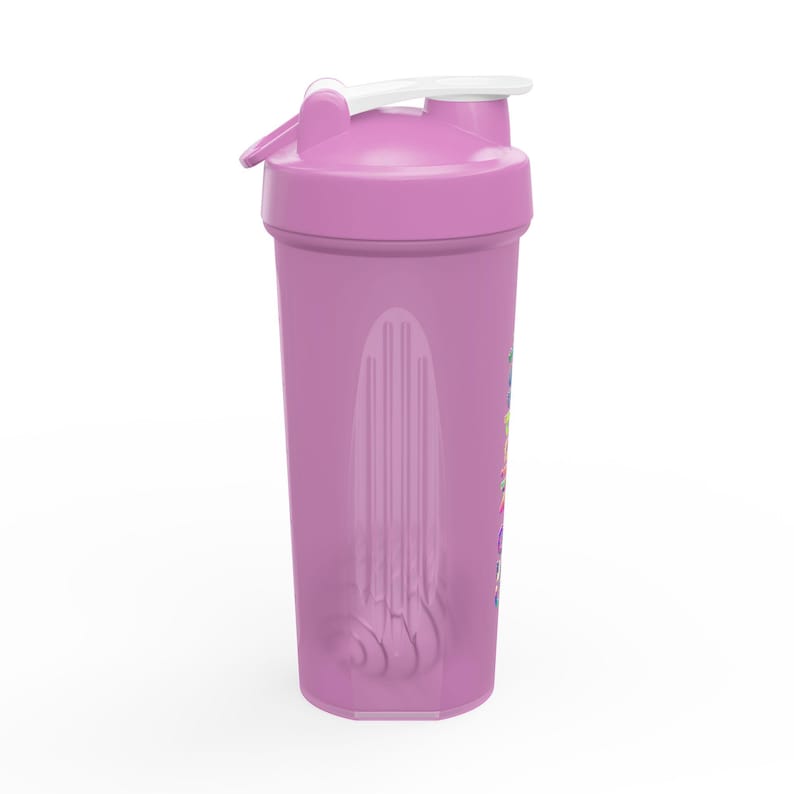 Chromatic Protein Shaker | 24oz Shatterproof Plastic Bottle with Stainless Steel Ball image 5