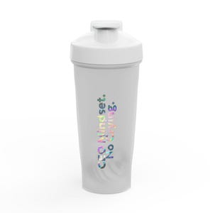 Chromatic Protein Shaker | 24oz Shatterproof Plastic Bottle with Stainless Steel Ball image 1
