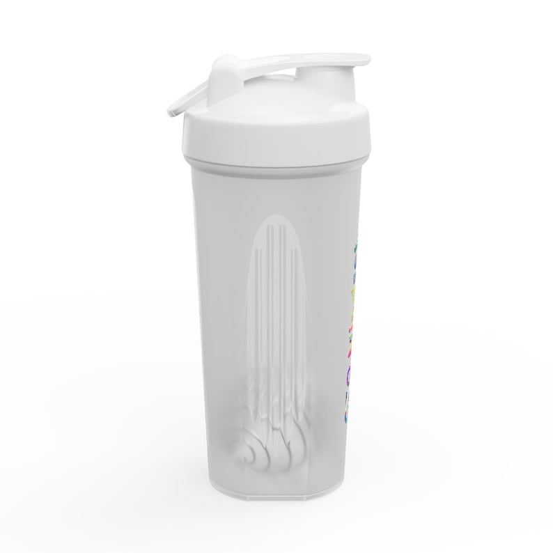Chromatic Protein Shaker | 24oz Shatterproof Plastic Bottle with Stainless Steel Ball image 4