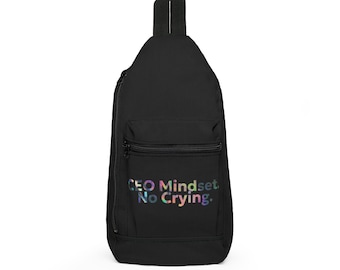 Borsa a tracolla Eco Mindset No Crying / Borsa a tracolla con citazione ecologica