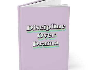 Diario "Disciplina contro i drammi" / Quaderno con copertina rigida viola opaco