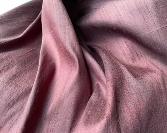Chocolate brown wedding bridal shantung raw silk fabric number 747  - per yard or meter