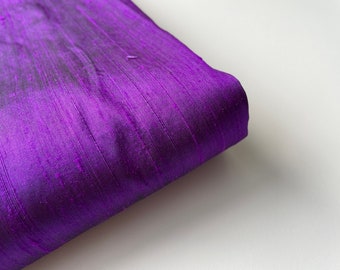 Dark purple peace raw silk wedding bridal shantung silk fabric number 997 - 1/4 yard | fat quarter