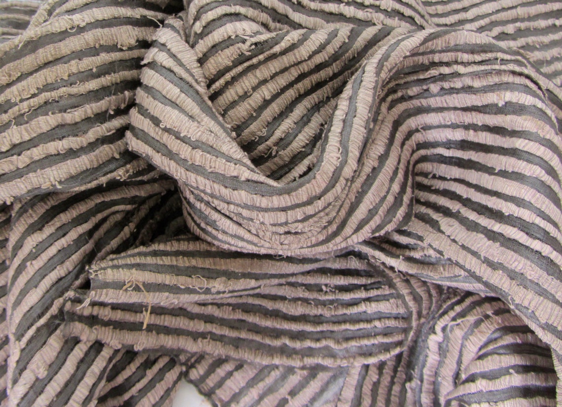 GRAY Handloom Silk India Raw Silk Fabric Nr 889 for 1/2 Yard Etsy