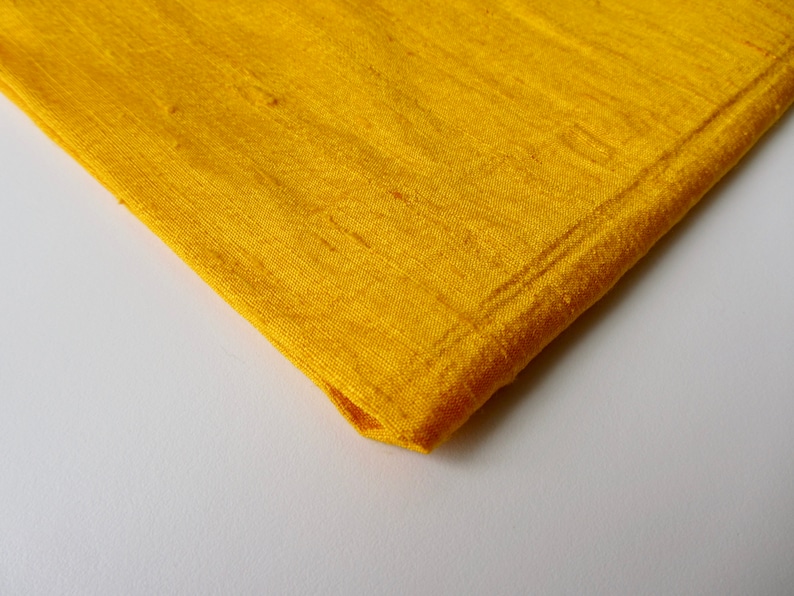 Yellow Gold Italian Shantung Silk Fabric