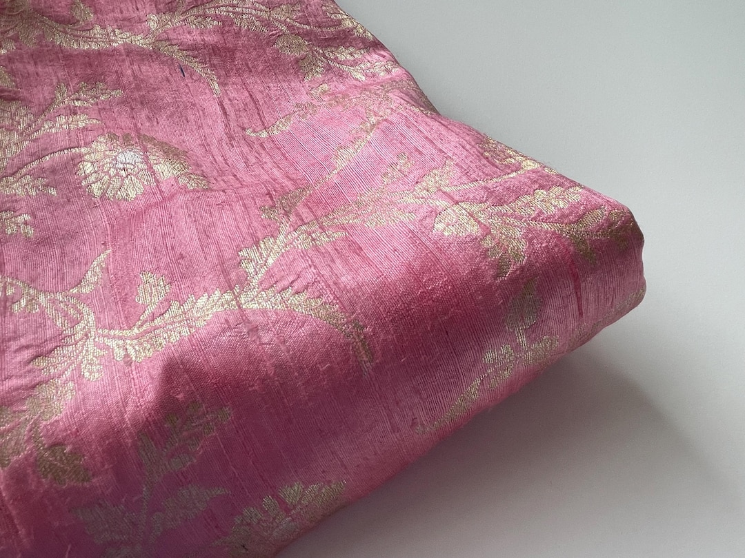 Rose Gold/Beige Silk Brocade JV-1542 Fabric main image 1