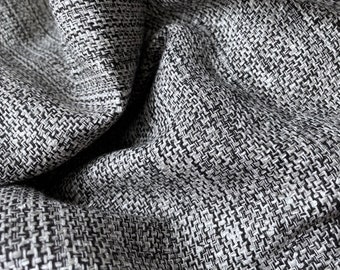 Black white gray  khadi Indian silk fabric nr 988 - for full yard or meter -