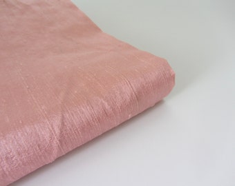 Soft pink shantung raw silk fabric number 898  - per 1/4 yard - fat quarter