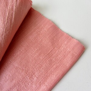Rose Pink White Gingham Shantung 741 Fabric main image 1