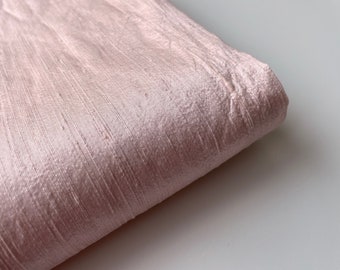 Light pink wedding bridal shantung raw silk fabric number 1-009 for 1/4 yard