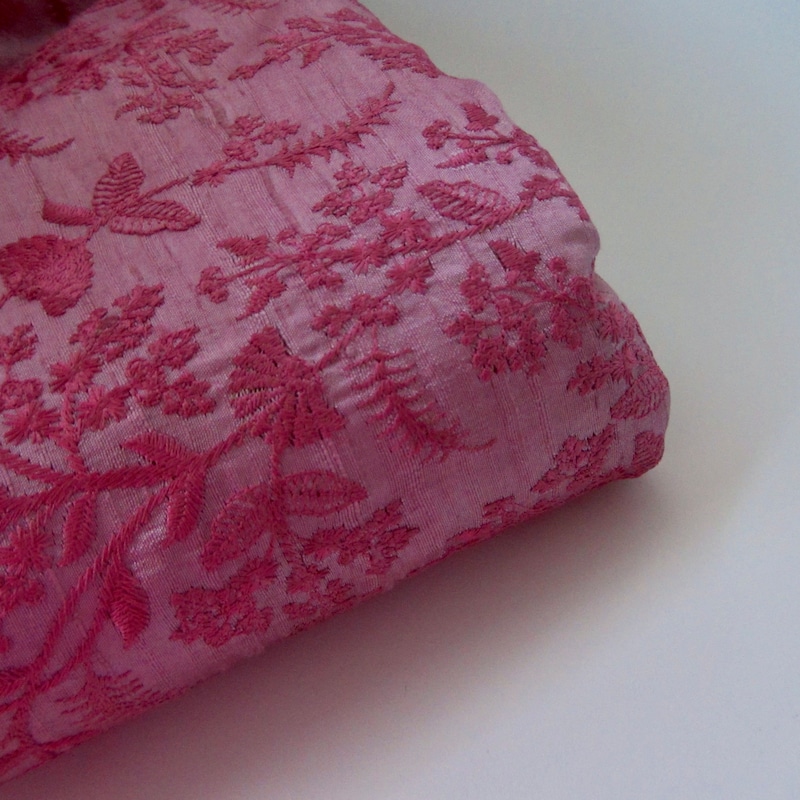 Embroidered Satin Silk