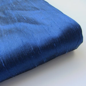 rhino blue wedding bridal shantung raw silk fabric number 1-107 - 1/4 yard