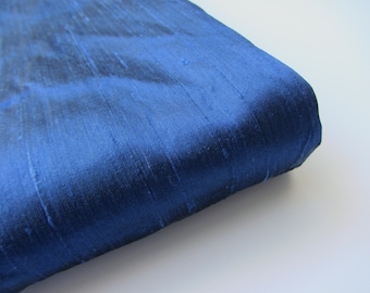 rhino blue wedding bridal shantung raw silk fabric number 1-107 - 1/4 yard