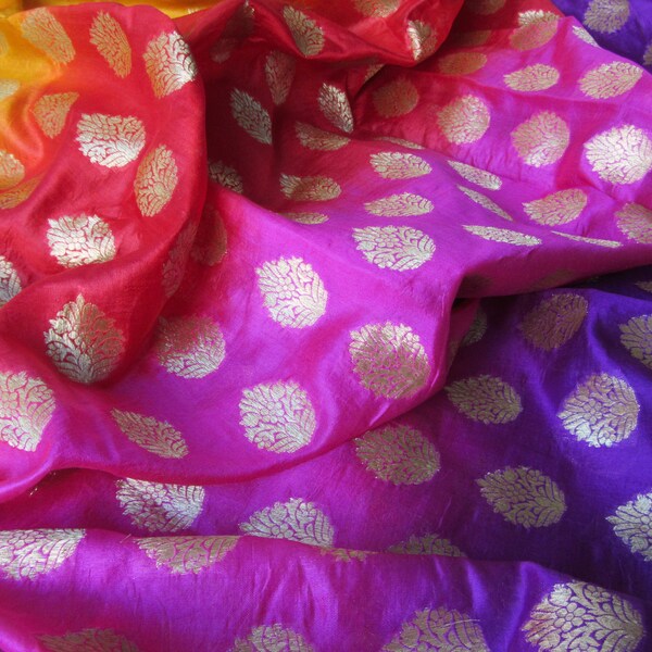 Silk Brocade Fabric Etsy