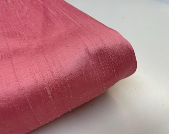 Soft pink shantung raw silk fabric number 898  - per 1/4 yard
