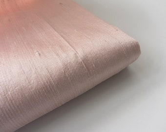 Light peach pink wedding bridal shantung raw silk fabric number 1-159 for 1/4 yard