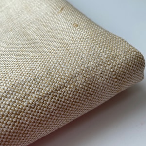 Goudbeige mand geweven handgeweven Katiya zijden stof nr 987 - 1/4 yard