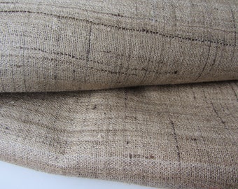 Natural undied light chocolate  handloom Indian silk fabric nr 1-152 for 1/4 yard