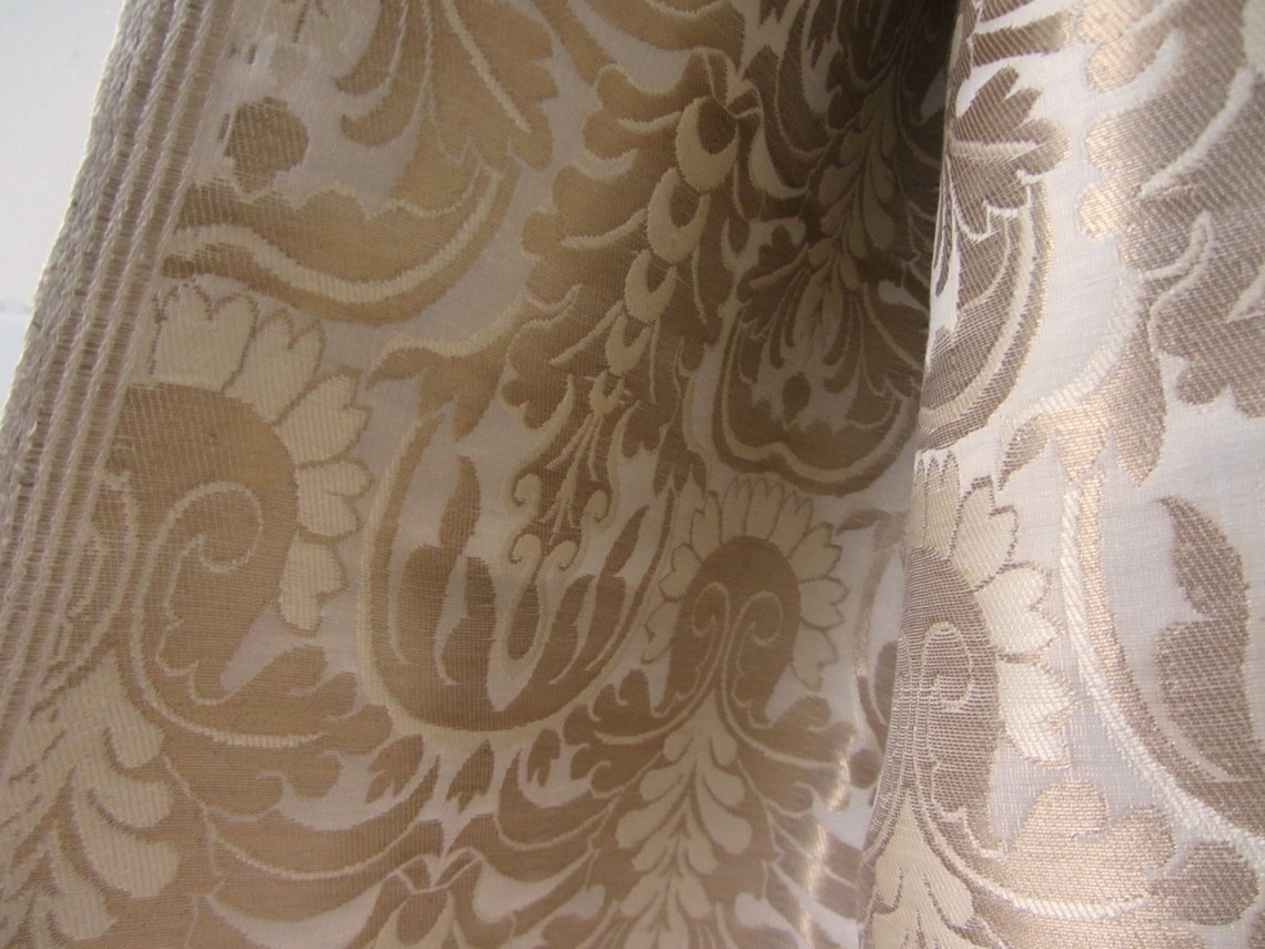 Gold White Silk Brocade Kinkhab Heavy Indian Silk Brocade - Etsy