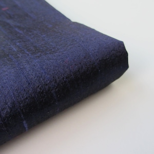 Midnight blue raw wedding peace shantung silk nr. 764 - 1/4 yard